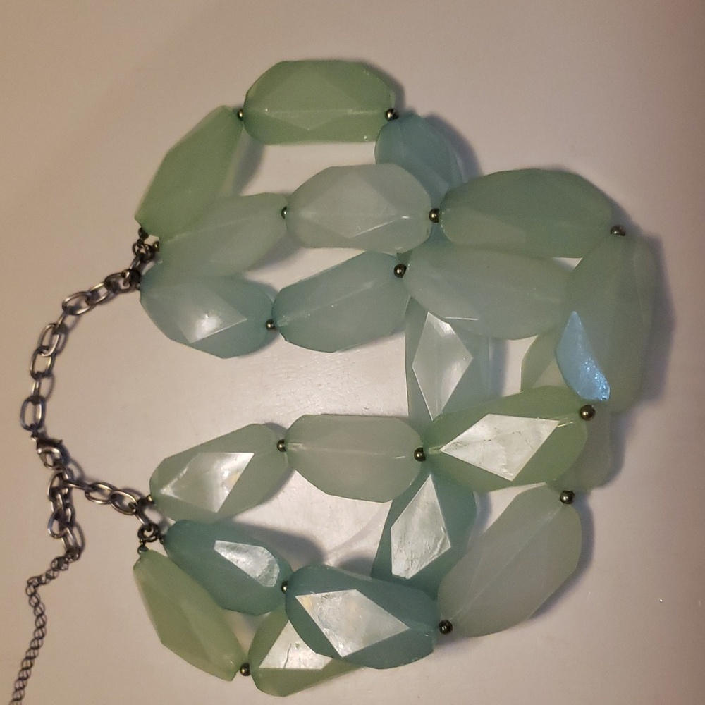 $5 Sale! Faux Gem Seafoam Green Necklace